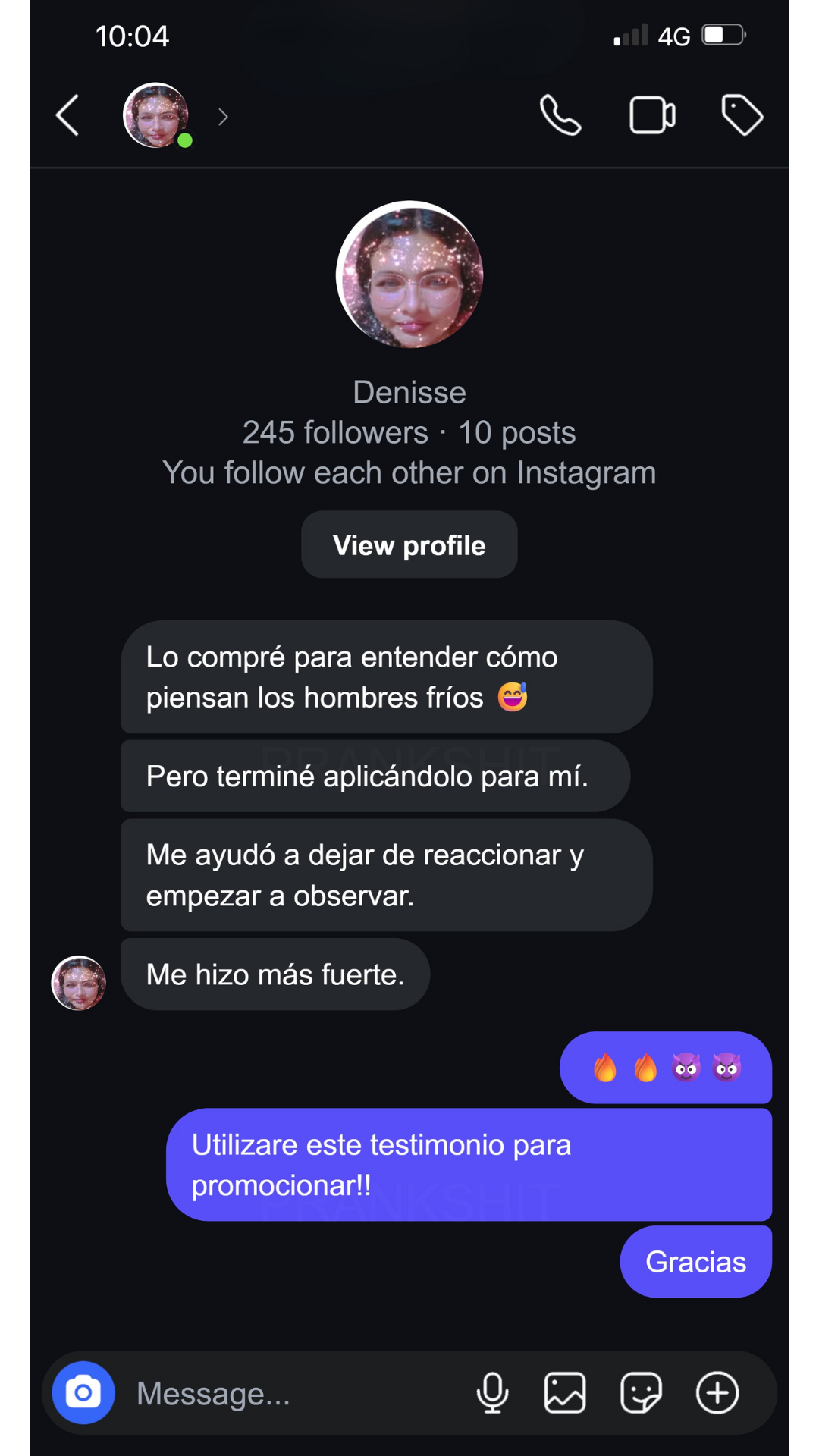 Testimonio 1 — dominio emocional